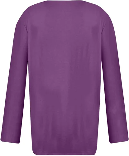 Vista 4 de Blusas de otoño con botones para mujer, blusas de manga larga con cuello en V, blusas elegantes de manga larga para usar con leggings