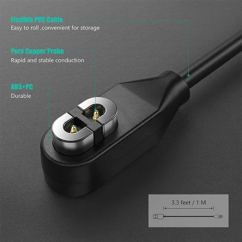 Vista 3 de TUSITA Cargador magnético compatible con AfterShokz Aeropex, SHOKZ OPENCOMM, OPENRUN PRO, Mini - 1M, paquete de 2