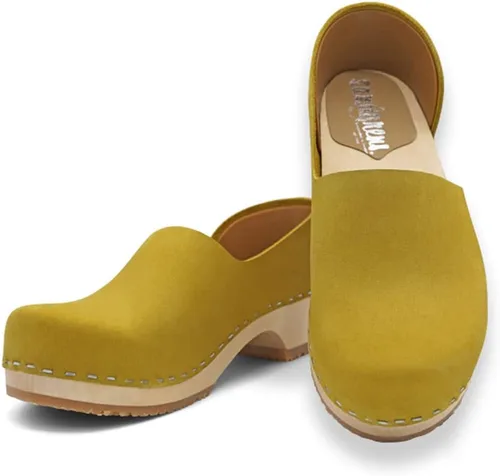Vista 2 de Sandgrens Swedish Handmade Wooden Closed Back Clogs Brett Low Heel