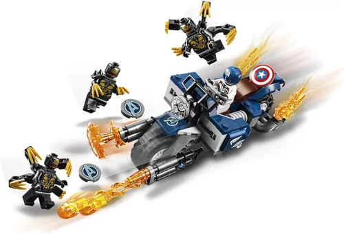 Vista 6 de LEGO Marvel Avengers Capitán América: Outriders Attack 76123 Kit de construcción (167 piezas)
