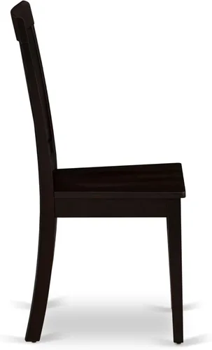 Vista 10 de East West Furniture PFAN6-CAP-W - Juego de comedor de 6 piezas que contiene una mesa de comedor cuadrada con hojas de mariposa y 4 sillas de cocina