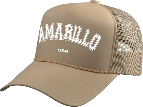 Vista 9 de Amarillo Texas Trucker Hat con espalda de malla ajustable