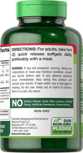 Vista 5 de Nature's Truth Calcio 1200 mg más suplementos de IU de vitamina D3 5000, 120 cuentas (Paquete de 3)