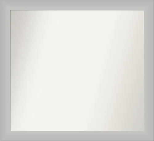 Vista 186 de Amanti Art Silver Bathroom Mirror for Over Sink, 26x45 Custom Made Marred Pewter Rectangle Vanity Mirror, Oversize Casual Wood Frame, Hangs Estaño