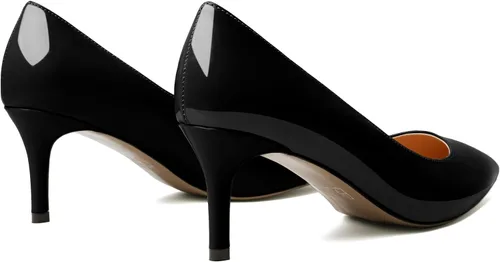Vista 3 de YODEKS Zapatos de vestir clásicos de tacón bajo y medio para mujer con punta puntiaguda