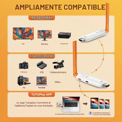 Vista 6 de TIMBOOTECH Receptores y transmisores inalámbricos HDMI 2 con pantallas LED