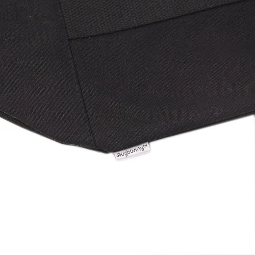 Vista 5 de Bolsa de lona 100% algodón resistente con cremallera para playa y hombro con bolsillo exterior, paquete de 2