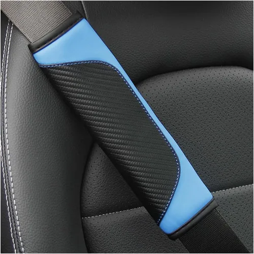 Vista 13 de Osilly 2 piezas de fundas para cinturón de seguridad de coche, protección de hombro de fibra de carbono, cojín suave para cinturón de seguridad