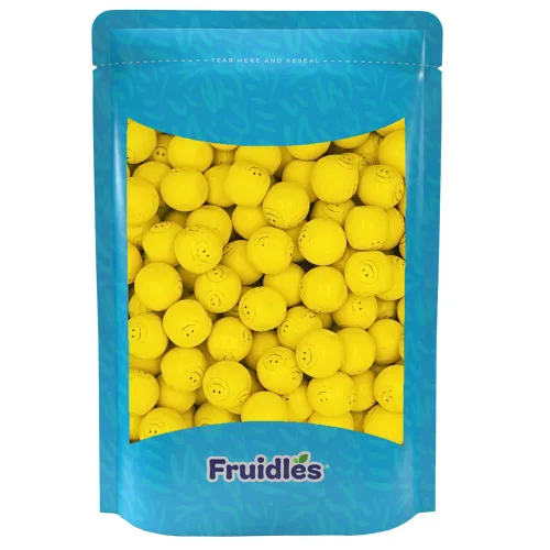 Vista 6 de Fruidles Smile Face - Bolas de goma de mascar saborizadas para bufé, recambios de tamaño de máquina, certificado Kosher Parve, 1 pulgada (1 libra)