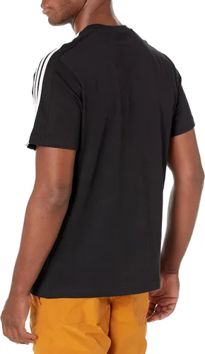 Vista 2 de adidas Camiseta Essentials Single Jersey de 3 rayas para hombre, Shadow Red-white