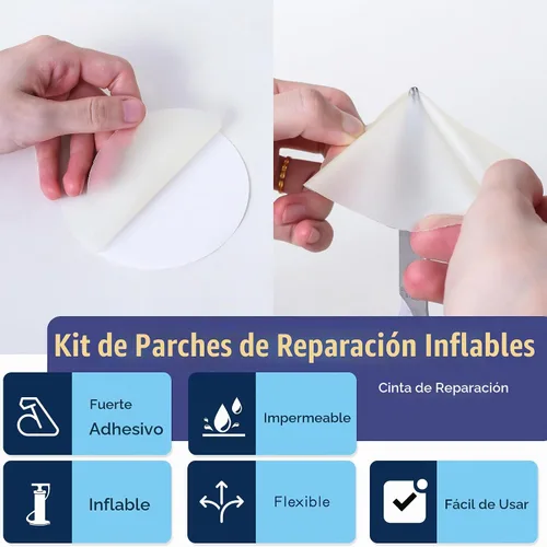 Vista 3 de Breliter Kit de reparación de parches inflables, cinta de reparación de piscina de TPU impermeable, parche de reparación resistente para colchón