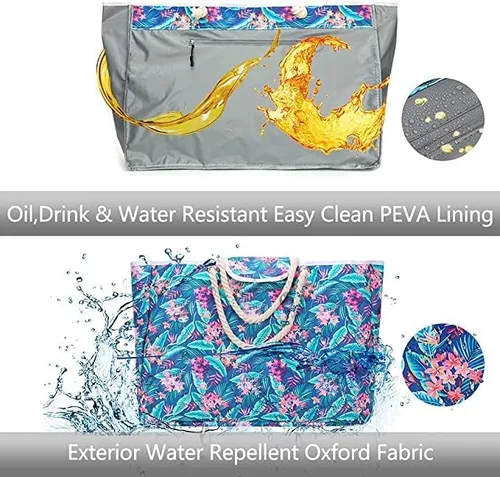 Vista 5 de CONTAIL Bolsa de mano de gran capacidad de 21.5 pulgadas con forro totalmente impermeable, convertible como bolsa húmeda y seca