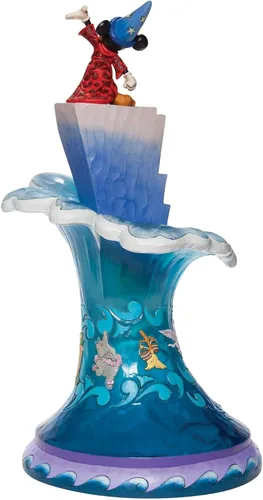 Vista 4 de Enesco Disney Traditions by Jim Shore Fantasia Sorcerer's Apprentice Mickey Mouse Figurilla, 18.5 pulgadas, multicolor