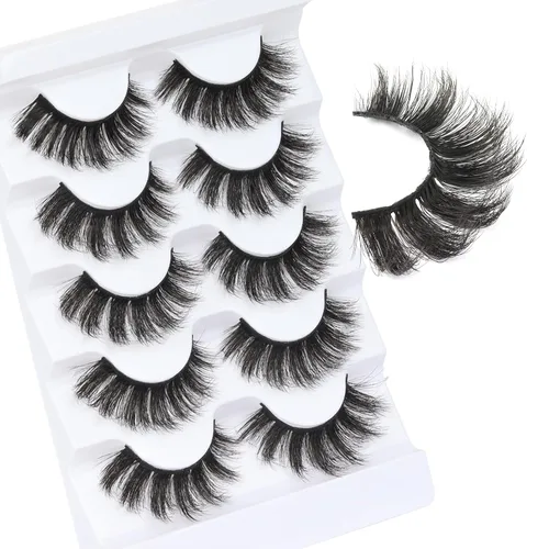 Vista 13 de Veleasha Pestañas postizas de manga puntiagudas, 100% hechas a mano, aspecto natural, pestañas postizas ligeras con banda transparente suave
