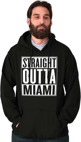 Vista 4 de Classic Teaze Straight Outta Miami Florida Souvenir Sudadera con capucha Mujeres Hombres