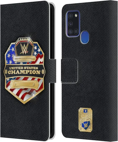 Vista 59 de Head Case Designs Officially Licensed WWE Cruiserweight Champion Title Belts Leather Wallet Case Compatible with Samsung Galaxy A07 4G Campeón