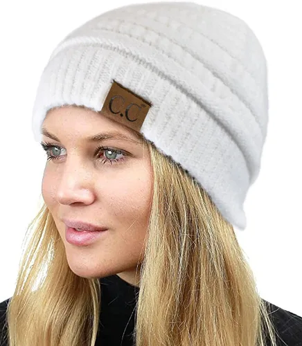 Vista 74 de C.C Trendy Warm Chunky Soft Stretch Cable Knit Beanie