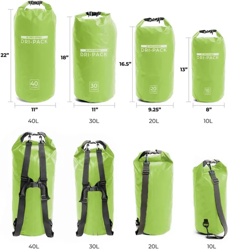 Vista 5 de Zero Grid Bolsa seca impermeable – La bolsa de secado flotante se mantiene seca tamaños de 10L/20L/30L/40L para mochileros, kayak, canotaje
