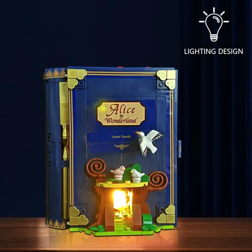 Vista 2 de Juego de bloques de construcción de libro de cuento de hadas, juguetes de construcción, juguetes educativos, regalo para cumpleaños, Navidad, Año