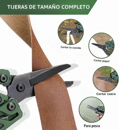 Vista 4 de NexTool Flagship Pro - Alicates multiherramienta con tijeras de tamaño Verde