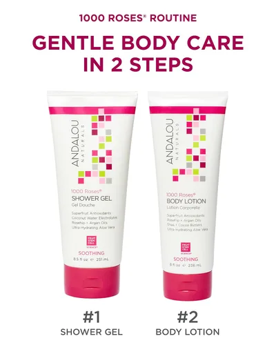 Vista 9 de Andalou Naturals Gel de ducha 1000 Roses Gel de ducha (8.5 fl oz)