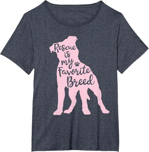 Vista 52 de Pitbull Rescue Is my Favorite Breed Dog Pit Bull Mama - Camiseta, Negro, S