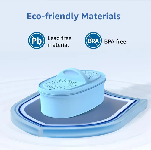Vista 6 de Filtros alcalinos de repuesto para todos los sistemas de filtración de jarra y dispensador Waterdrop®, se ajusta a Waterdrop® WD-PF-AL, reduce