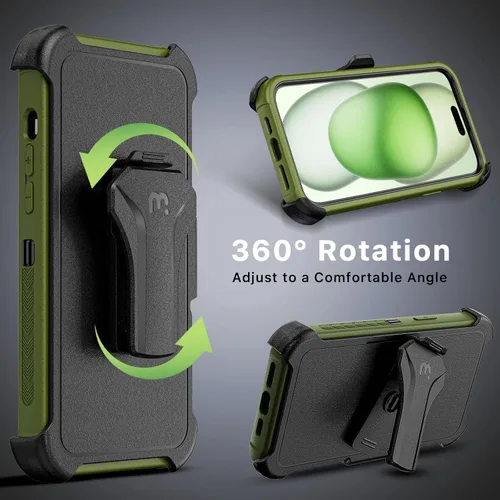 Vista 12 de MYBAT PRO Maverick Series - Funda para iPhone 15 Plus, protección militar resistente contra caídas, compatible con MagSafe, protector de pantalla