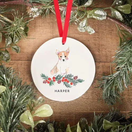 Vista 22 de Adorno personalizado para perro, adorno de Navidad personalizado Golden Retriever, regalos personalizados para amantes de las mascotas, regalos