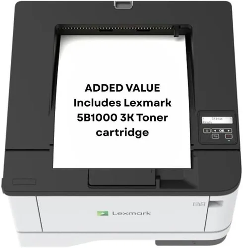 Vista 2 de Lexmark MS431DN Impresora láser - Monocromo - 42 ppm Mono - 2400 dpi - Impresión dúplex automática - 100 hojas de entrada - Gigabit Ethernet