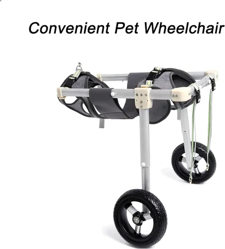 Vista 6 de Silla de ruedas para perros para patas traseras, silla de ruedas para perros, silla de ruedas para mascotas con patas, suministros para pasear