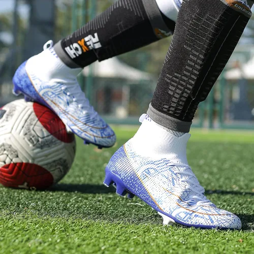 Vista 7 de curunect Zapatos de fútbol unisex para adultos, ligeros, para entrenamiento de fútbol sala para niños grandes