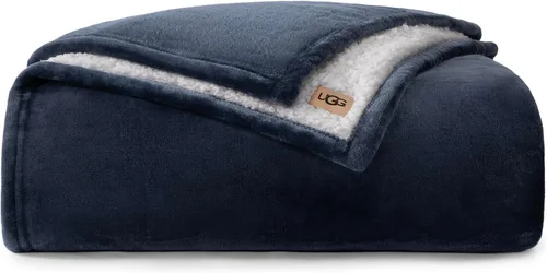 Vista 11 de UGG Nita - Manta para sofá, forro polar de lujo, 50 x 70 pulgadas, color Blanco
