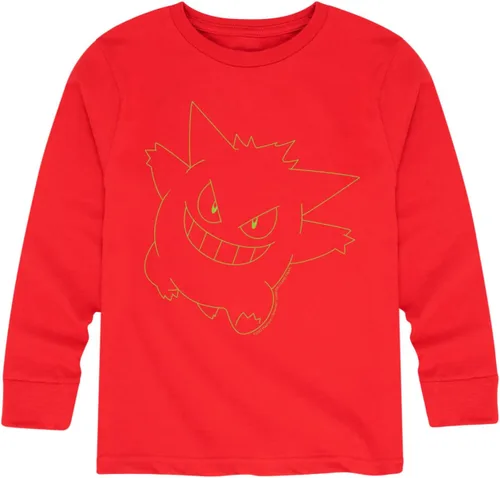Vista 6 de HYBRID APPAREL - Pokémon - Gengar Neon - Camiseta de manga larga para jóvenes