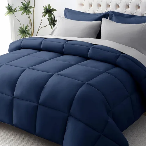 Vista 63 de JOLLYVOGUE Juego de edredón individual XL, cama ultrasuave en una bolsa, tamaño individual XL, 5 piezas, juego de ropa de cama certificado Oeko-TEX