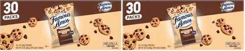 Vista 10 de Famous Amos Receta Original Galletas de Chispas de Chocolate Tamaño Bocado, Caja de 30 Paquetes, 30 oz
