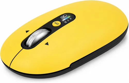 Vista 10 de Ratón Bluetooth inalámbrico, USB + BT × 2, Slim Pebble Multi Device Small Travel Ratones de viaje, Metal 4 Way Super Scrolling, ± 3000 DPI, 8