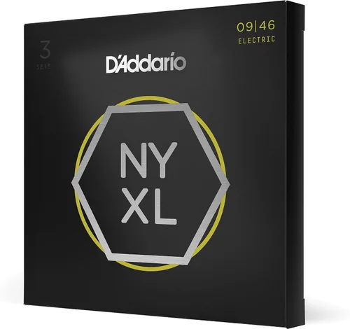 Vista 25 de D'Addario cuerdas para guitarra eléctrica, NYXL niqueladas, NYXL1152, calibre medio/pesado superior 11-52, juego de 6 cuerdas, paquete de 1