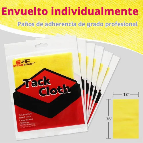 Vista 2 de S&F STEAD & FAST Paño adherente, 6 piezas, malla resistente de alta densidad 28×24, paños adherentes para eliminar el polvo de carpintería, tejido