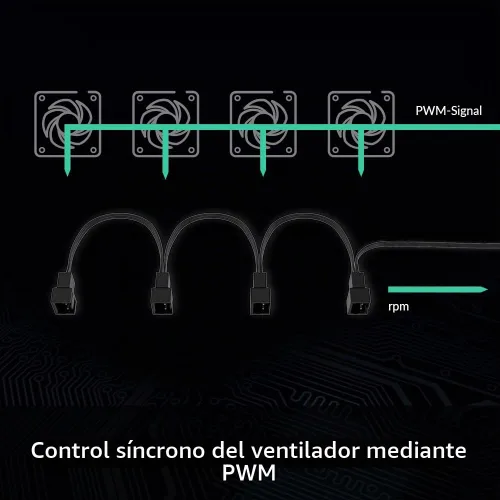 Vista 4 de Cable divisor para ventilador PWM de 4 pines ARCTIC - Cable de extensión PST para 4 ventiladores de caja, ventiladores de PC, cable divisor PWM