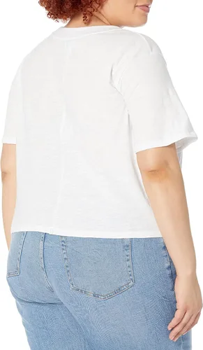 Vista 2 de The Drop Camiseta corta de manga corta con cuello redondo Sydney para mujer