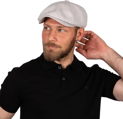 Vista 3 de Gorra de verano de algodón de 8 paneles para hombres y mujeres, sombrero clásico de panadero vintage