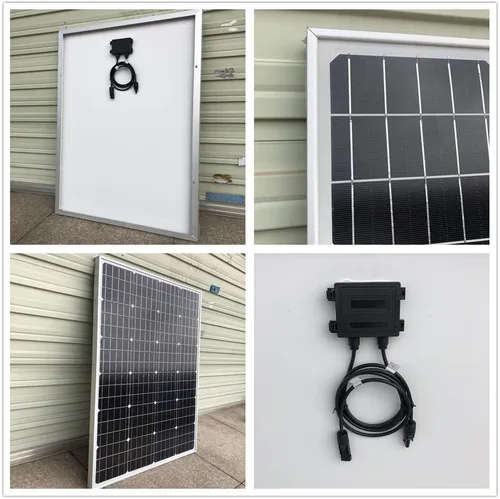 Vista 3 de Kit de panel solar con lazo de rejilla de 480 W y 12 V con inversor: 4 paneles solares mono de 120 W + 1000 W en rejilla MPPT Smart Microinversor
