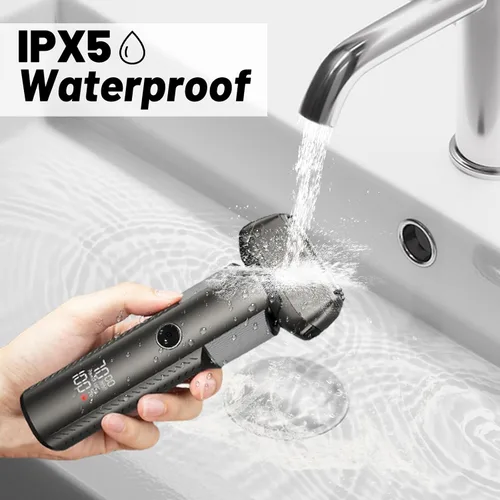 Vista 5 de Afeitadoras de aluminio para hombres, afeitadoras de viaje profesionales, maquinillas de afeitar eléctricas para afeitarse la cara, maquinilla