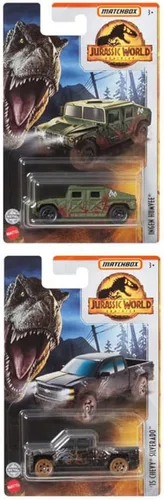 Vista 3 de Matchbox Jurassic World Dominion 2022 Paquete completo de 6 vehículos fundidos a presión del paquete de lanzamiento FMW90-956P