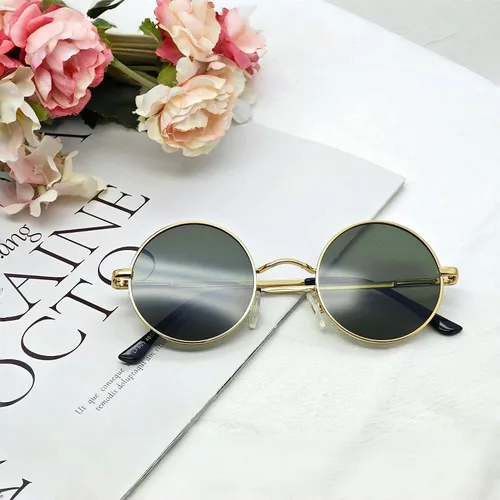 Vista 5 de Hippie Round Sunglasses for Women Men Small Circle Sun Glasses Polarized UV400 Protection