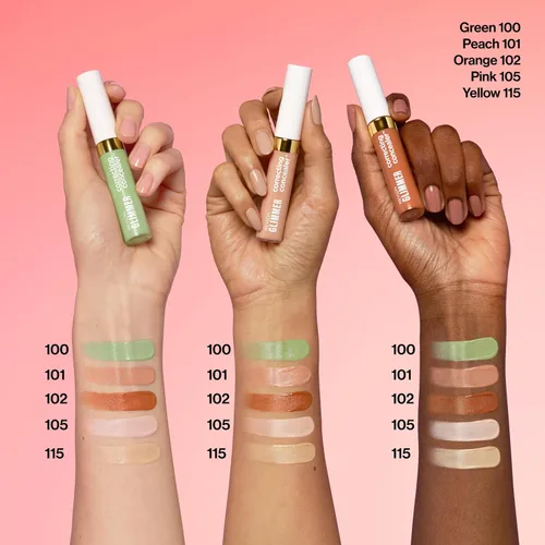 Vista 7 de Revlon Glimmer - Corrector con efecto corrector líquido para debajo de los ojos, hecho con cafeína, vitamina C y esteviosido, 100 Verde, 0.3 fl oz