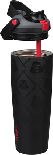 Vista 2 de Owala Star Wars FreeSip Sway - Botella de agua aislada de acero inoxidable con boquilla bidireccional, popote integrado y asa de cubo, hecha