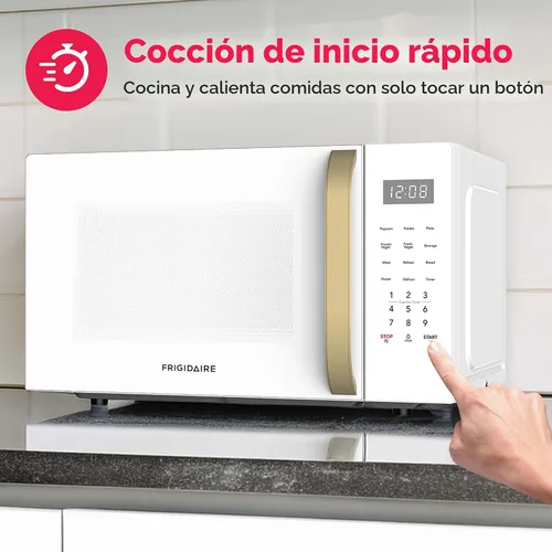 Vista 3 de FRIGIDAIRE Microondas retro de 1.05 pies cúbicos, oro blanco