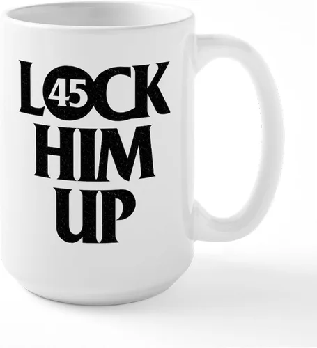 Vista 7 de CafePress Lock Him Up - Taza de café de cerámica de 15 oz (15.0 fl oz)